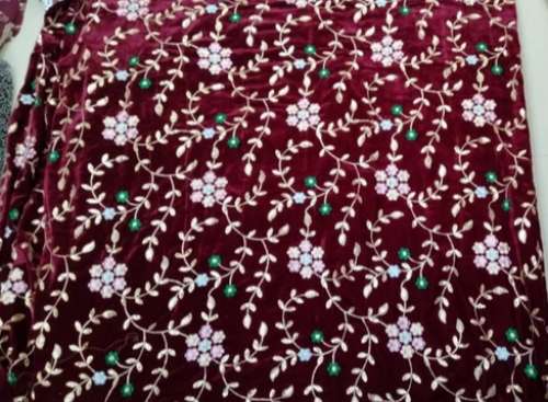 Pure 9000 velvet embroidery work fabric  by Vandana Impex