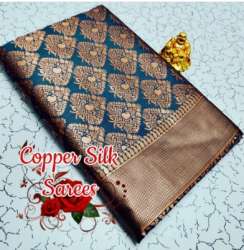 Fancy Designer Copper Silk Sarees