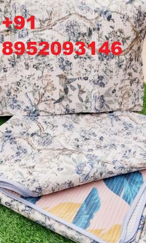 Double Bed Cover 90X100 printed Sheet 