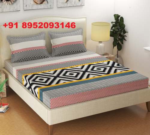Double Bed King Size Bedseet Printed