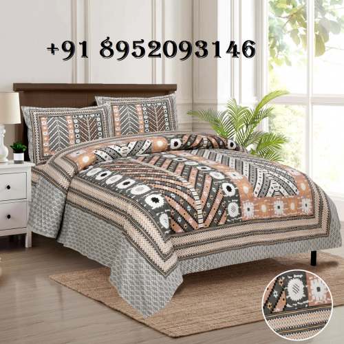 Double BED King Size Cotton Bedsheet Printed 