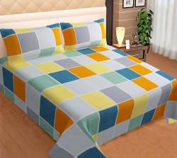 Double Bed Printed Bedsheet Box Print