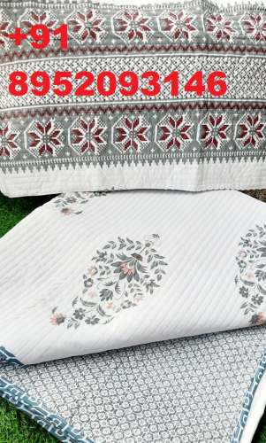 Double Bed Printed Cotton Bed Spread 90x100