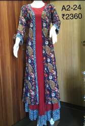 Beautiful Multi Color Double Layered Kurti