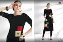 Formal Wear Black Straight Kurti