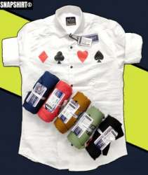 Cotton Blend Lycra Plain Shirt for Gents 