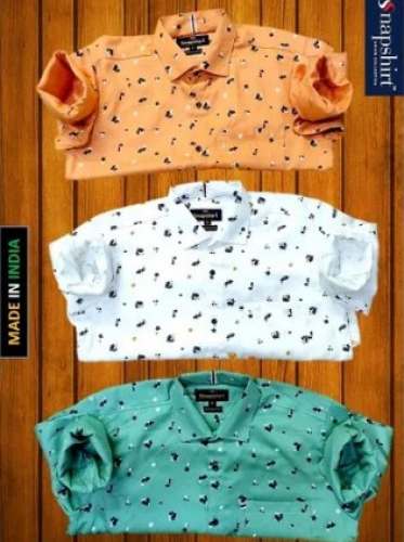 Half Sleeve Printed Cotton Shirt for Men