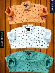 Half Sleeve Printed Cotton Shirt for Men