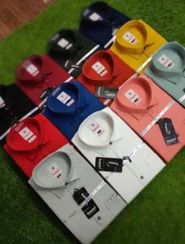 Regular Fit Lycra Plain Shirt At Wholesale Rate 