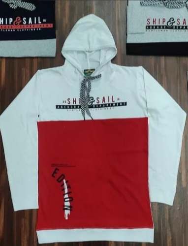 200 GSM White Color Mens Hoodies by R J Fashion Hub