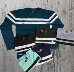 Lycra Full Sleeve Round Neck T Shirt For Men 