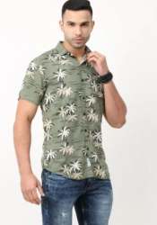 Regular Wear Short Sleeve Printed Men Shirt 