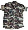 Full Sleeve Printed Mens Camouflage Shirt