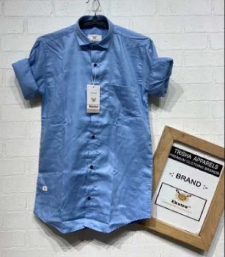 Regular Fit Plain Cotton Shirt by Trisha Apparels