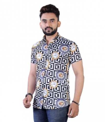 Fancy Party Wear Mens Lycra Shirt 