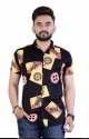 Mens Lycra Printed Half Sleeves Shirt