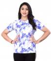 Printed Lycra Half Sleeves Ladies T Shirts 