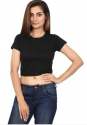 Crop Top Ladies Plain T shirt  thumb 1