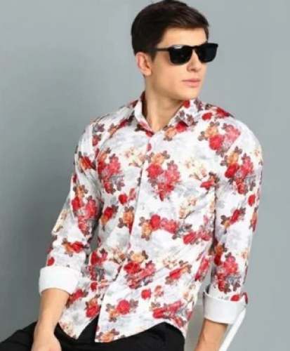 Flower Print Mens Shirt by Bliss pocket by Bliss Pocket