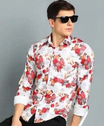 Flower Print Mens Shirt by Bliss pocket