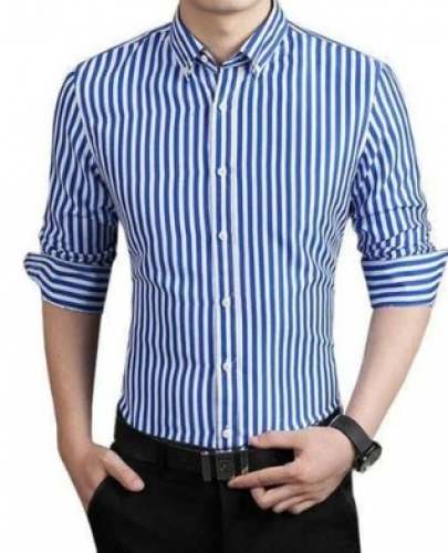 Formal Wear Strip Design Mens Shirt by Bliss Pocket