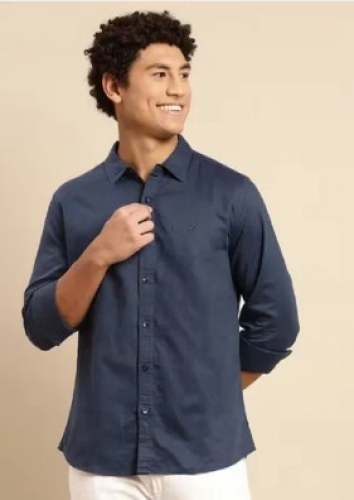 Plain Linen Slim Fit Shirt  by Bliss Pocket