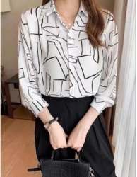 Party Wear Stylish Printed Ladies Shirt 