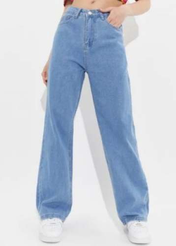 Wide Bottom Blue Denim Ladies Jeans at Rs.399/Piece in surat offer by Sai  Fab