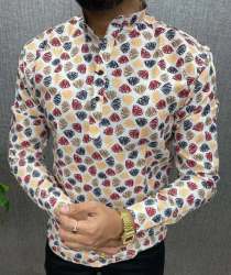 La Fabrila Mens Short Kurta Shirt 