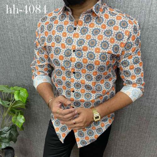 Trendy Sanganeri Print Men Shirt by La Fabrila