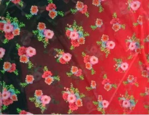 New Arrival Organza Floral Printed Fabric