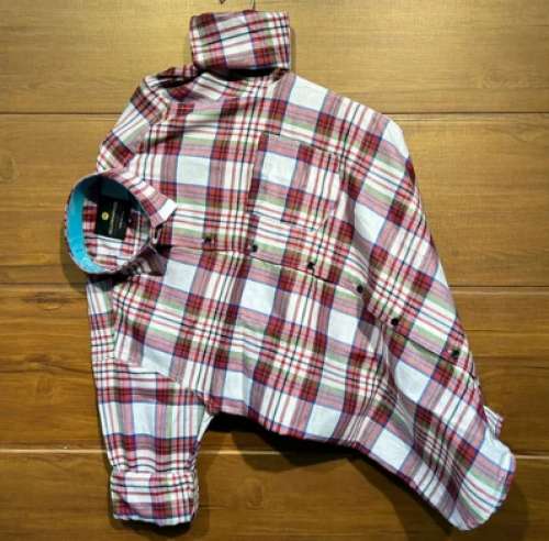 Men Cotton Multi color Check Shirt