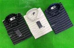 Regular Wear Mens Lining Pattern Shirt 