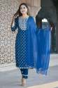 beautiful-blue-kurti-pant-with-dupatta-set