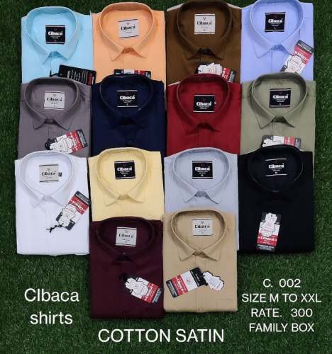 Cotton Satin Plain Cibaca Shirt C002 by Cibaca shirt