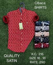 KC 216 Printed Satin Shirt by Cibaca Shirt