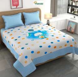 	King Multi colored Cotton Double Bedsheet