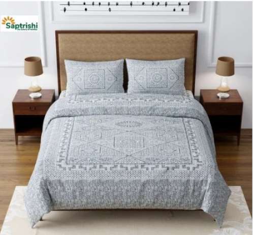 Multi colored Jaipuri Printed Cotton Bed Sheet by Saptrishi Textile Home
