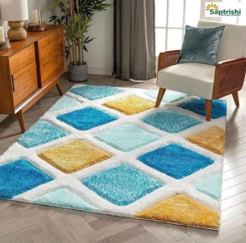 Shaggy 	Multicolor Rectangular Printed Carpet by Saptrishi Textile Home