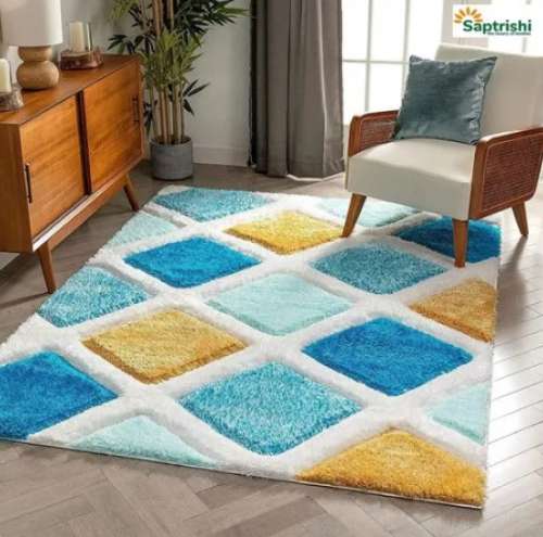 Shaggy 	Multicolor Rectangular Printed Carpet by Saptrishi Textile Home