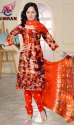 orange-printed-bandhani-dress-material