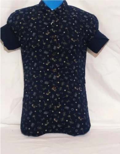 Mens Casual Wear Printed Cotton Shirt