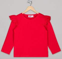 Red Girls Crop Top for Kids 