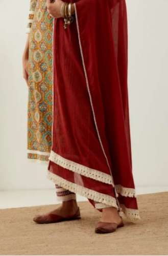 Beautiful Kurti with Pant and Dupatta by Shree Dayal And Company