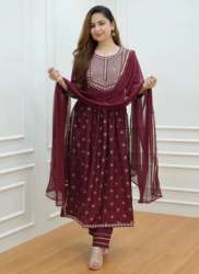 Designer Kurti With Pant Dupatta