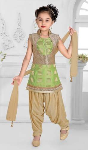 Girls Kids Punjabi Suit At Wholesale Rate by Mahalaxmi Kids Wear