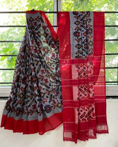 Elegant Print Linen Digital Saree From Surat