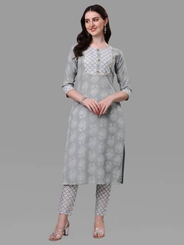Ladies Cotton Kurti Pant Set by Bhakti Enterprise