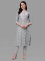 Ladies Cotton Kurti Pant Set
