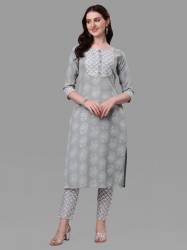 Ladies Cotton Kurti Pant Set